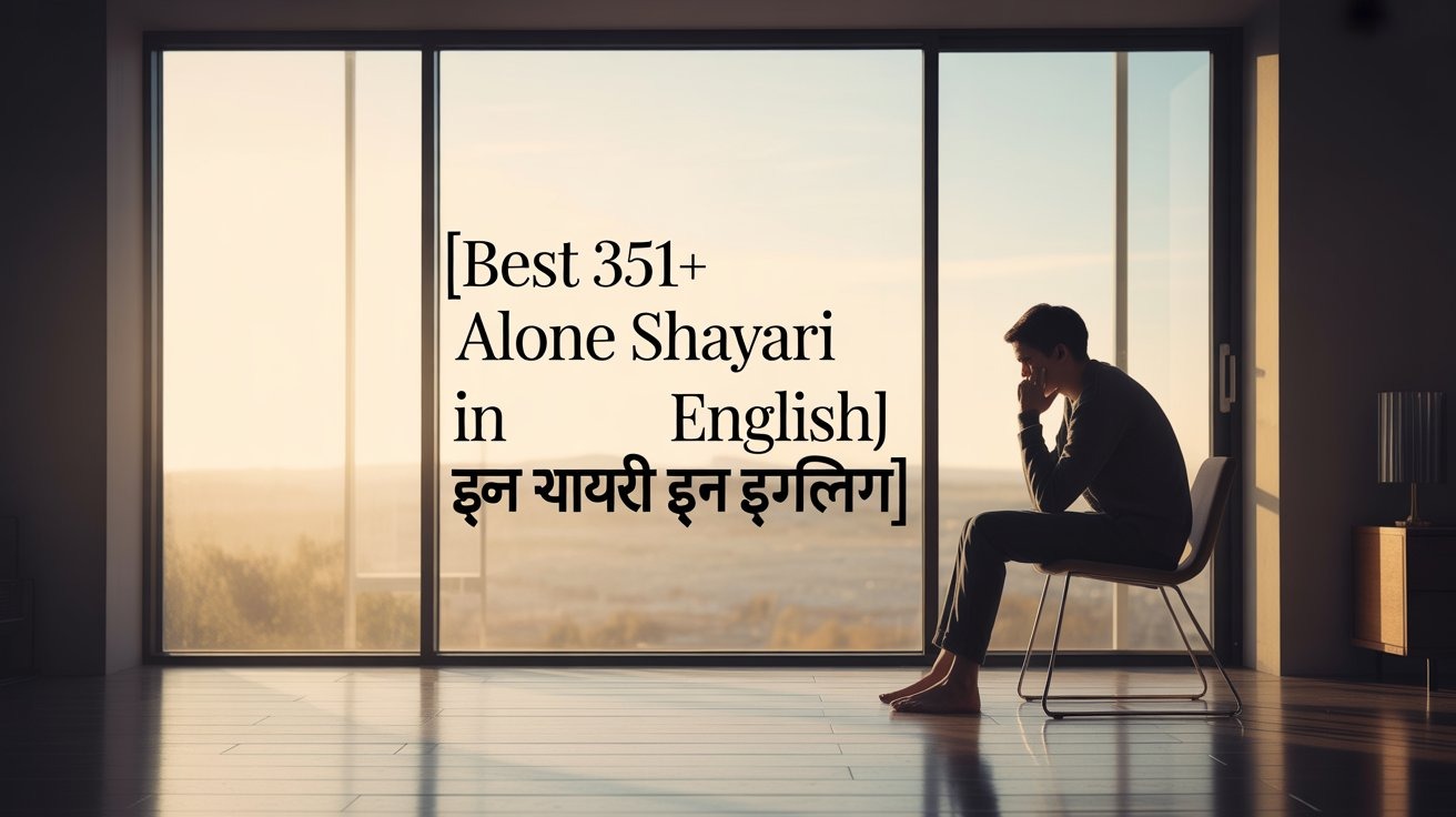 Best 351+ Alone Shayari in English | अलोन शायरी इन इंग्लिश