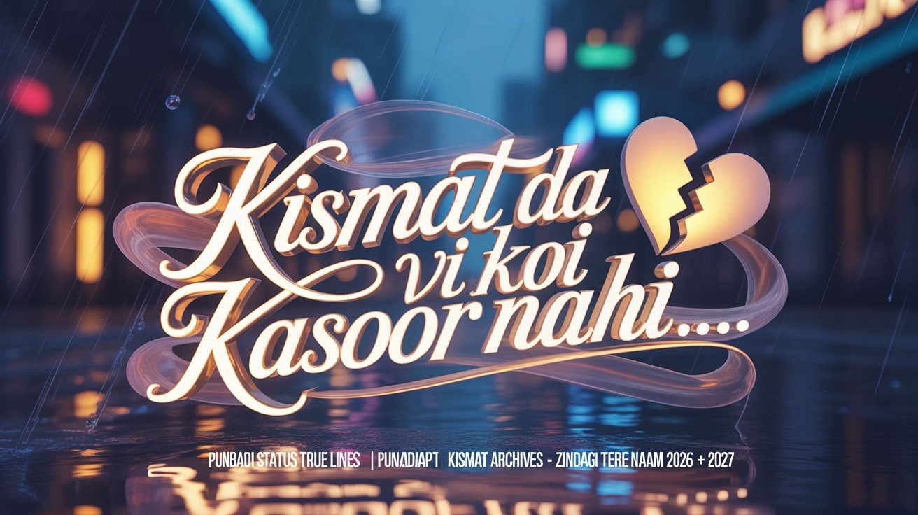 Kismat da vi koi kasoor nahi…💯Punjabi status true lines kismat Archives - Zindagi Tere Naam 2026 + 2027