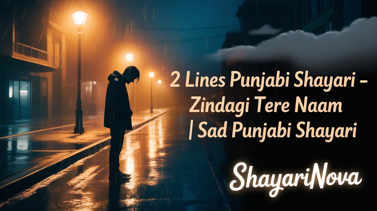 2 Lines Punjabi Shayari - Zindagi Tere Naam | Sad Punjabi Shayari 