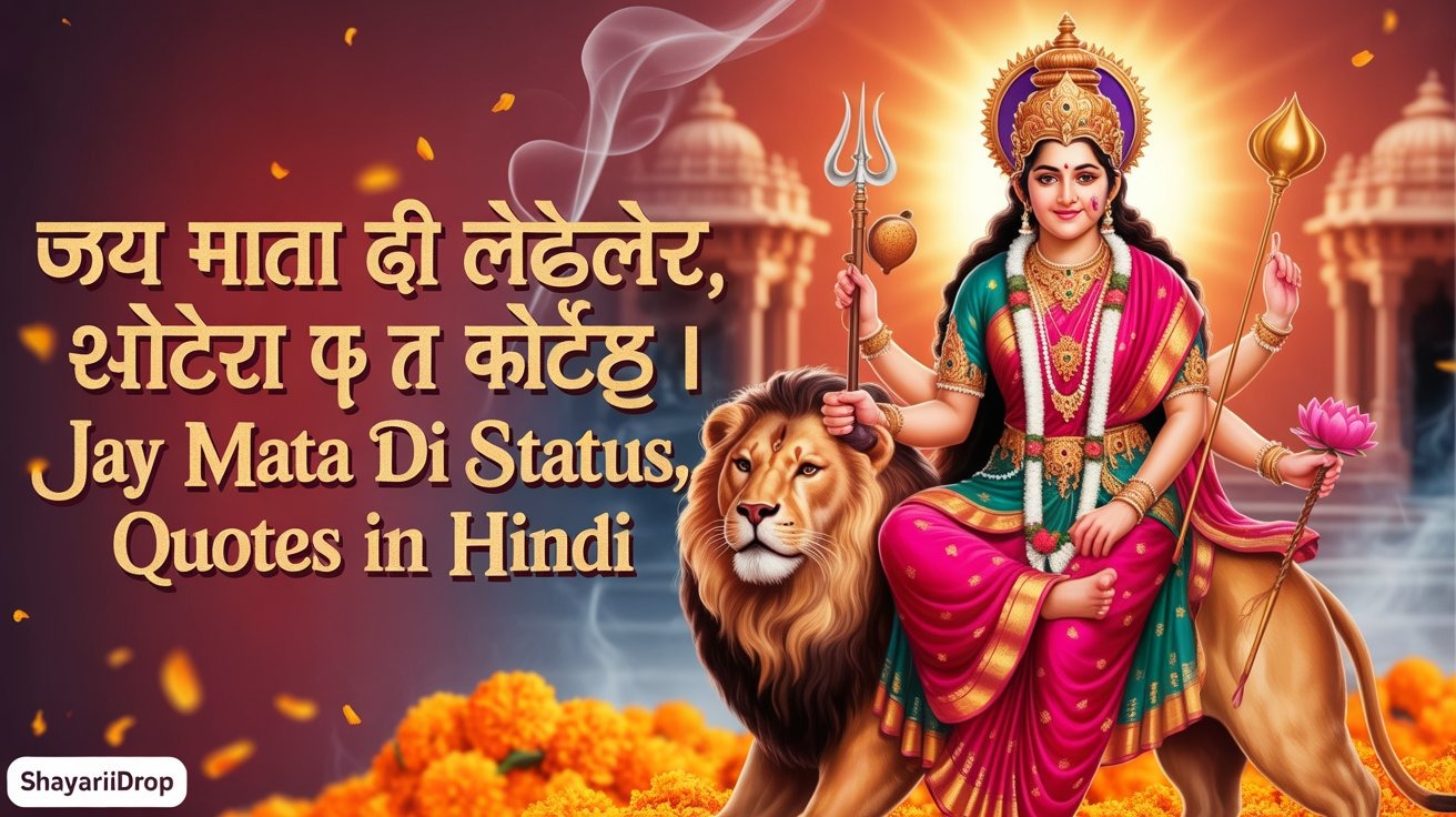 जय माता दी लेटेस्ट शायरी, स्टेटस और कोट्स | Jay Mata Di Shayari, Status, Quotes in Hindi