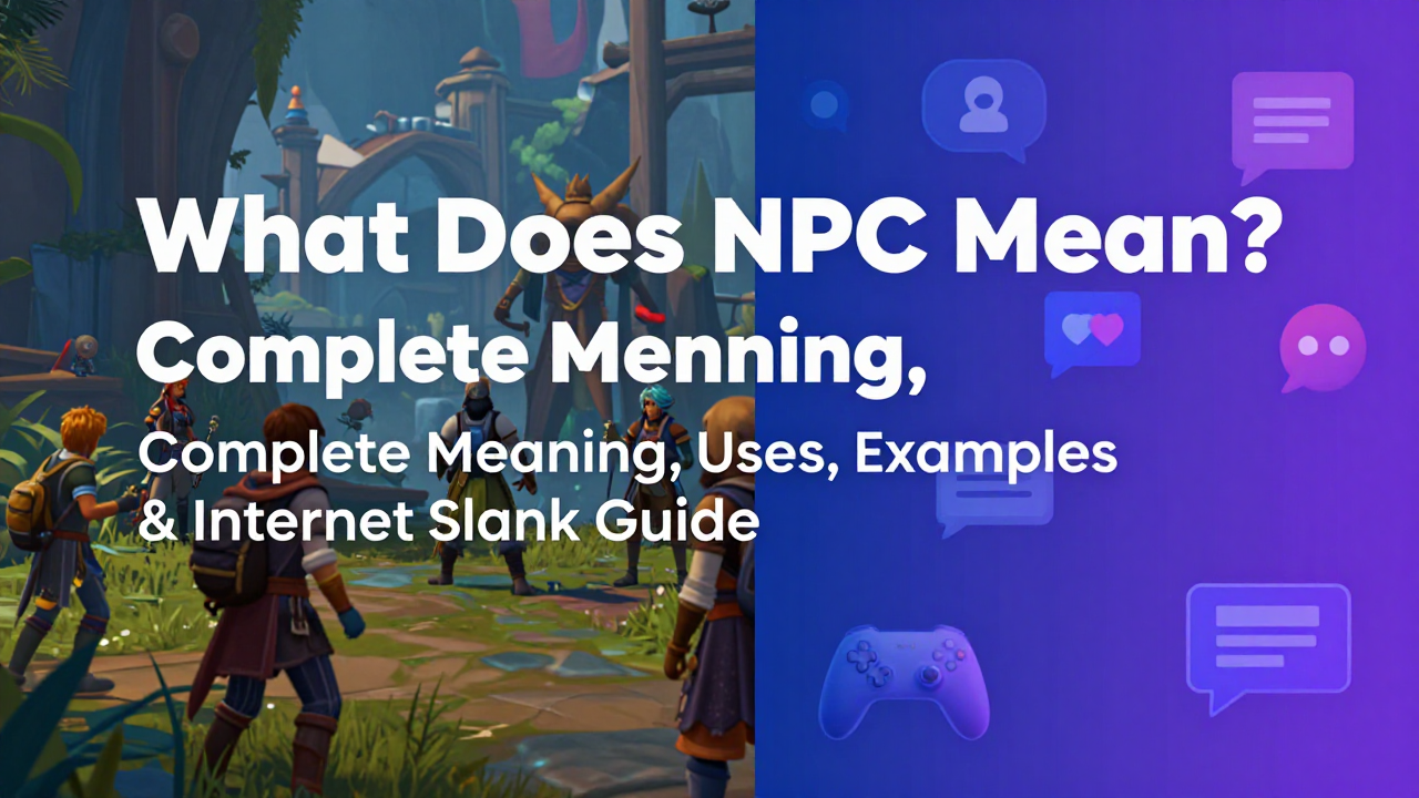 What Does NPC Mean? Complete Meaning, Uses, Examples & Internet Slang Guide