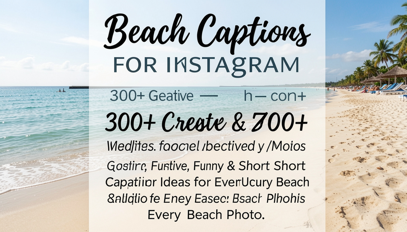 Beach Captions for Instagram – 300+ Creative, Funny & Short Caption Ideas for Every Beach Photo