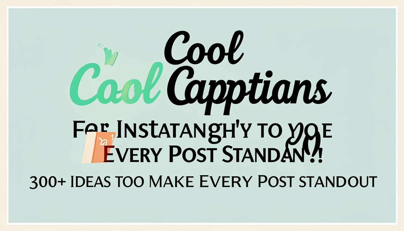 Cool Captions for Instagram: 300+ Ideas to Make Every Post Stand Out