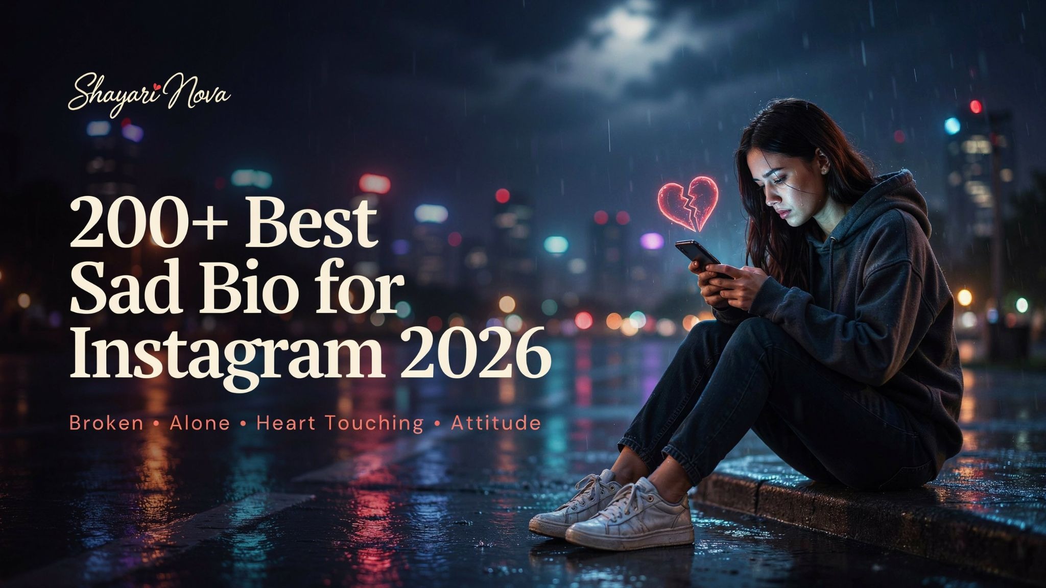 200+ Best Sad Bio for Instagram 2026 | Broken, Alone, Heart Touching & Attitude Sad Bios