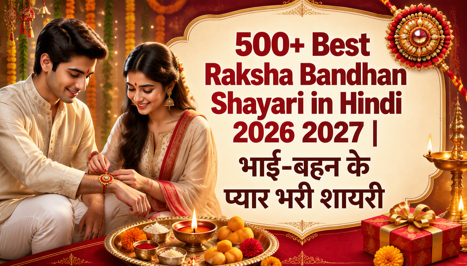 500+ Best Raksha Bandhan Shayari in Hindi 2026 2027 | भाई-बहन के प्यार भरी शायरी